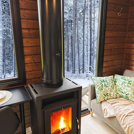 Hébergement de vacances Borealis Village 8 With A Nature View, Fireplace, Sauna, Kitchen