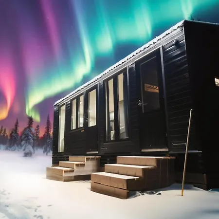 Hébergement de vacances Borealis Village 8 With A Nature View, Fireplace, Sauna, Kitchen *